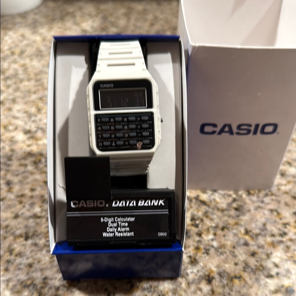 Casio WhiteCalculator Watch
